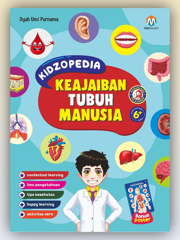 Sampul buku Kidzopedia Keajaiban Tubuh Manusia
