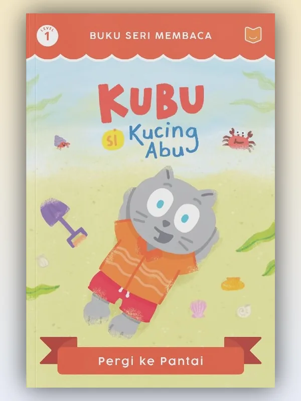 Sampul buku Kubu Si Kucing Abu: Pergi ke Pantai