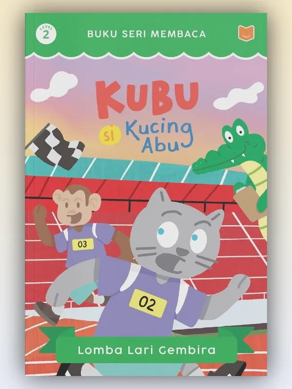 Sampul buku Kubu Si Kucing Abu: Lomba Lari Gembira