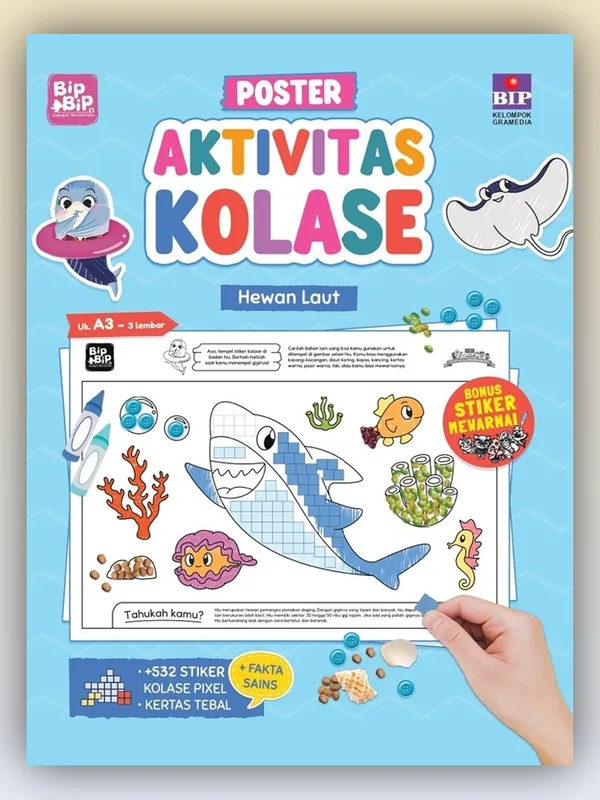 Sampul buku Aktivitas Kolase - Hewan Laut