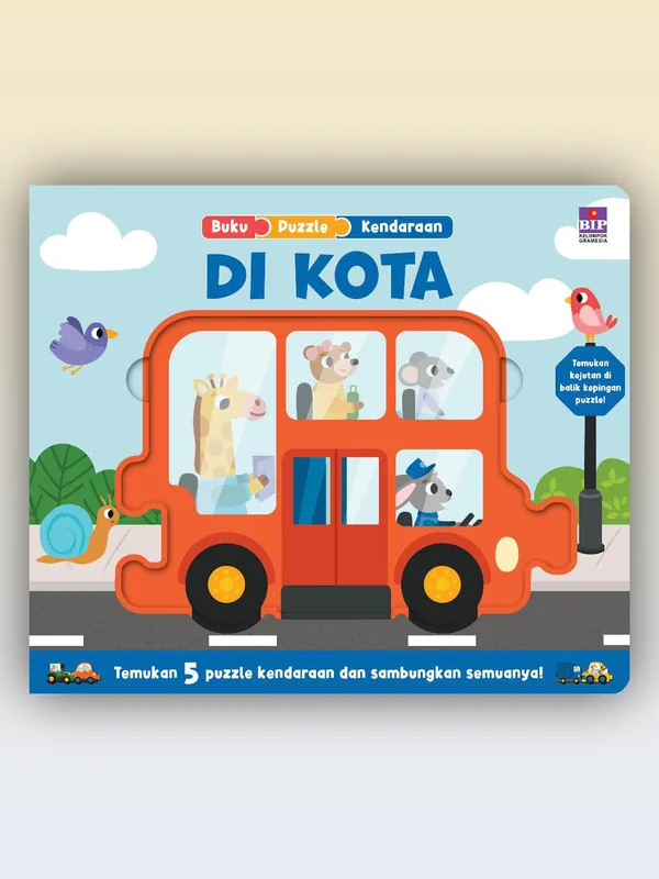 Sampul buku Buku Puzzle Kendaraan: Di Kota