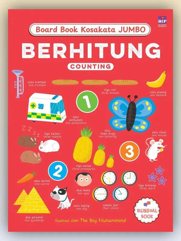 Sampul buku Board Book Kosakata Jumbo: Berhitung (Counting)