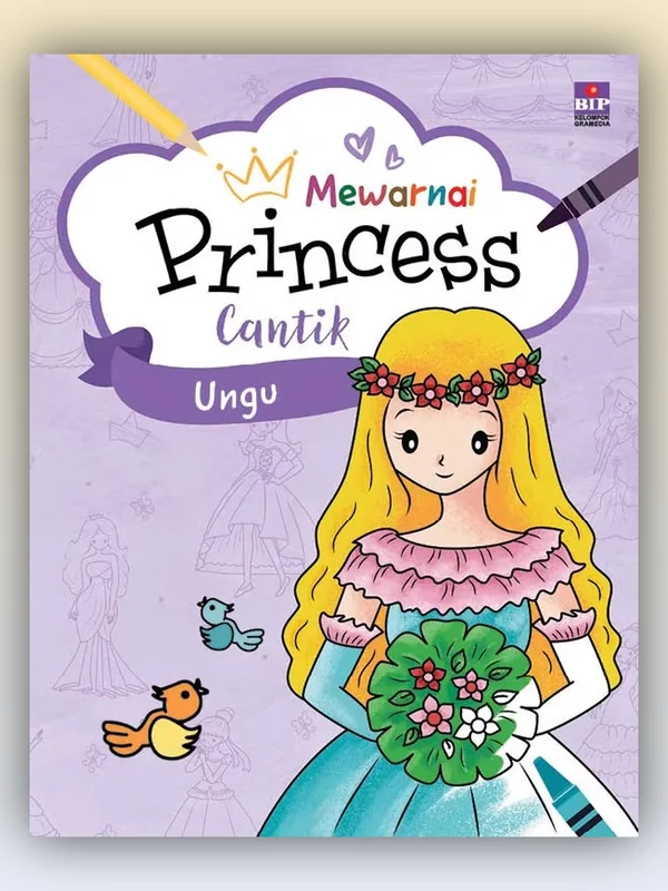 Sampul buku Mewarnai Princess Cantik: Ungu