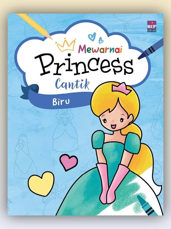 Sampul buku Mewarnai Princess Cantik: Biru