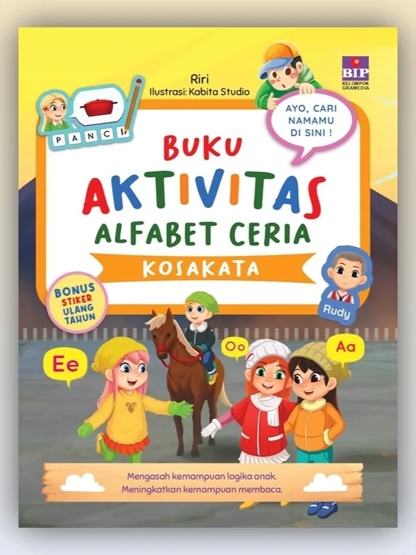 Sampul buku Seri Buku Aktivitas Alfabet Ceria: Kosakata