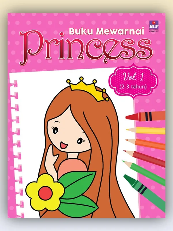 Sampul buku Buku Mewarnai Princess Vol.1