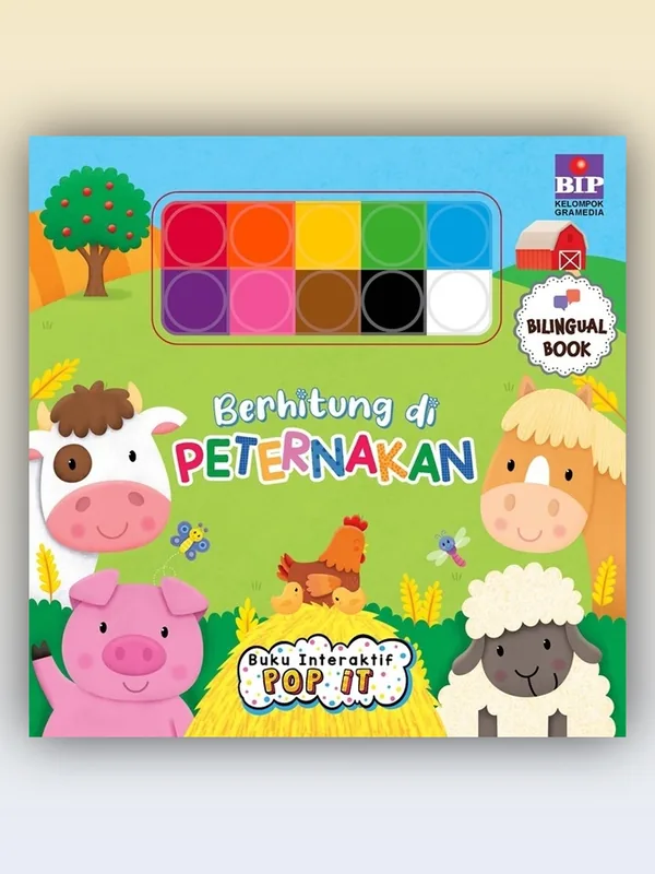 Sampul buku Buku Interaktif Pop It Berhitung di Peternakan