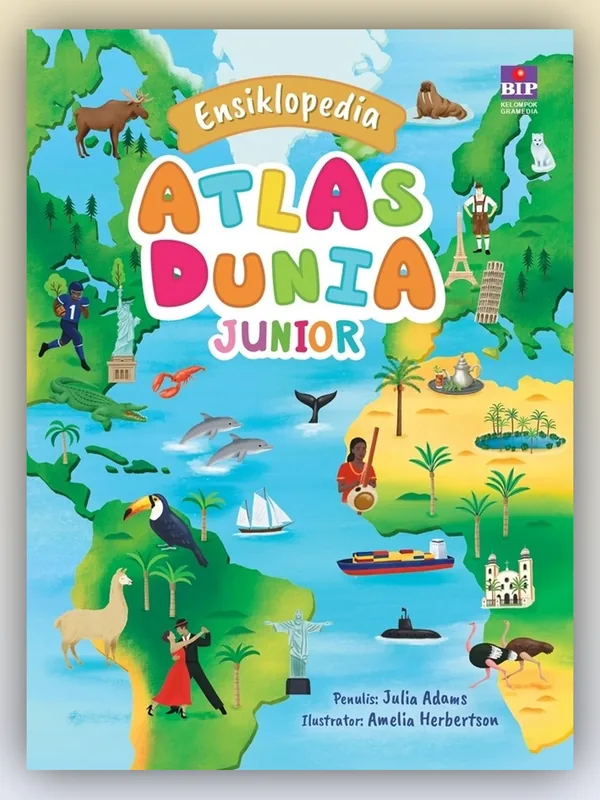 Sampul buku Ensiklopedia Atlas Dunia Junior