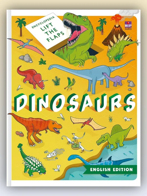 Sampul buku Encyclopedia Lift the Flaps Dinosaurs (English Edition)