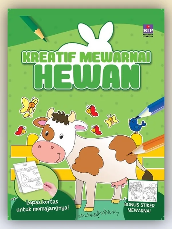 Sampul buku Kreatif Mewarnai Hewan