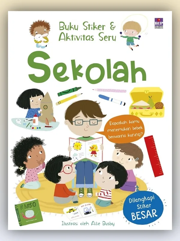 Sampul buku Buku Stiker dan Aktivitas Seru: Sekolah
