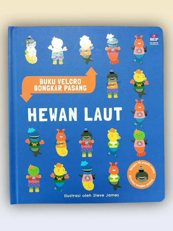 Sampul buku Buku Velcro Bongkar Pasang - Hewan Laut