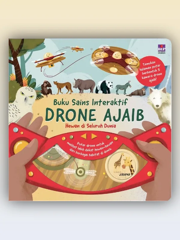 Sampul buku Buku Sains Interaktif Drone Ajaib: Hewan di Seluruh Dunia
