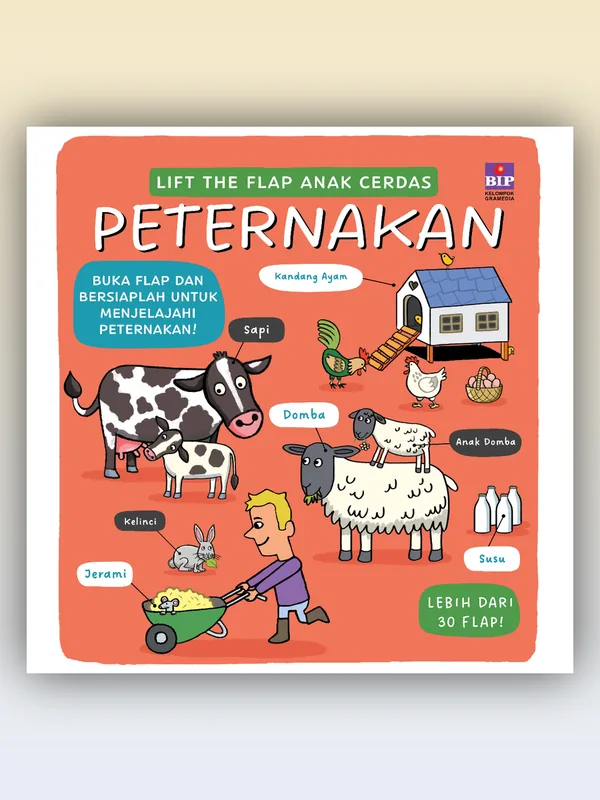 Sampul buku Lift the Flap Anak Cerdas: Peternakan