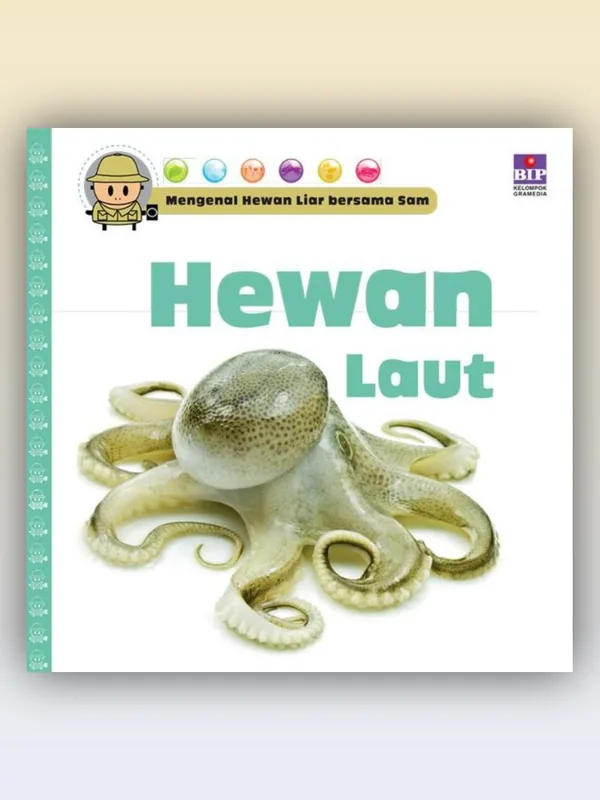 Sampul buku Mengenal Hewan Liar Bersama Sam: Hewan Laut