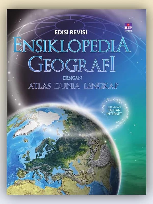 Sampul buku Ensiklopedia Geografi dengan Atlas Dunia Lengkap