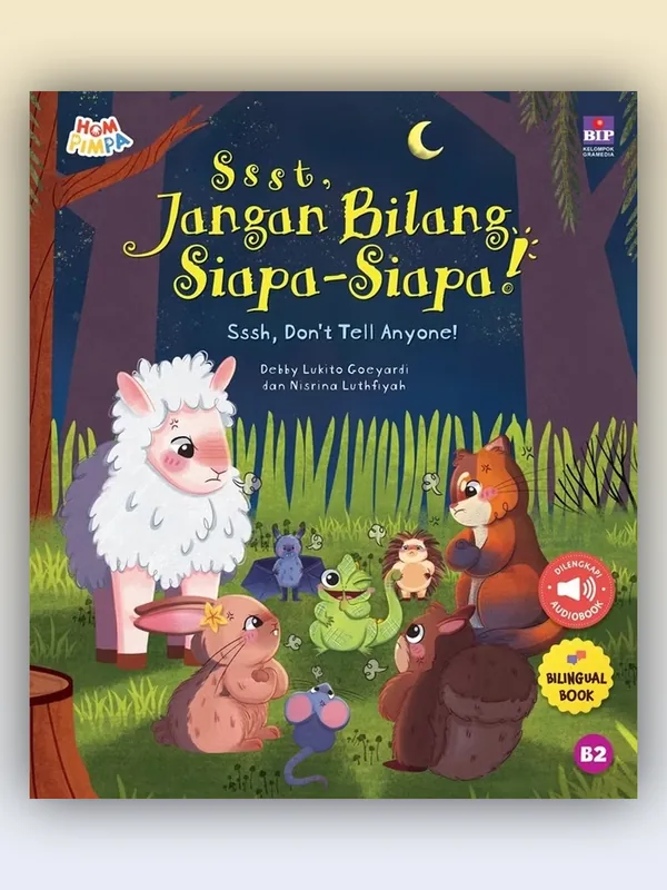 Sampul buku Ssst, Jangan Bilang Siapa-Siapa! (Sssh, Don't Tell Anyone!)