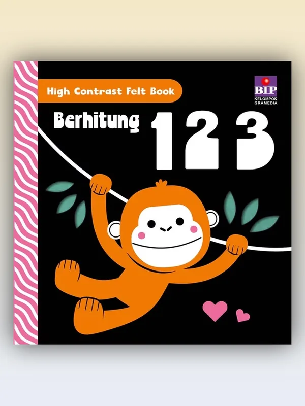 Sampul buku High Contrast Felt Book: Berhitung 1 2 3
