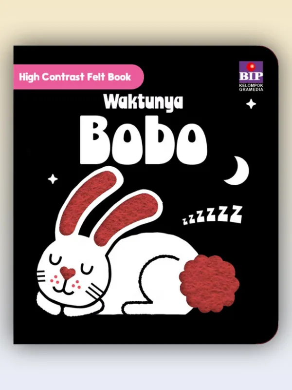 Sampul buku High Contrast Felt Book: Waktunya Bobo
