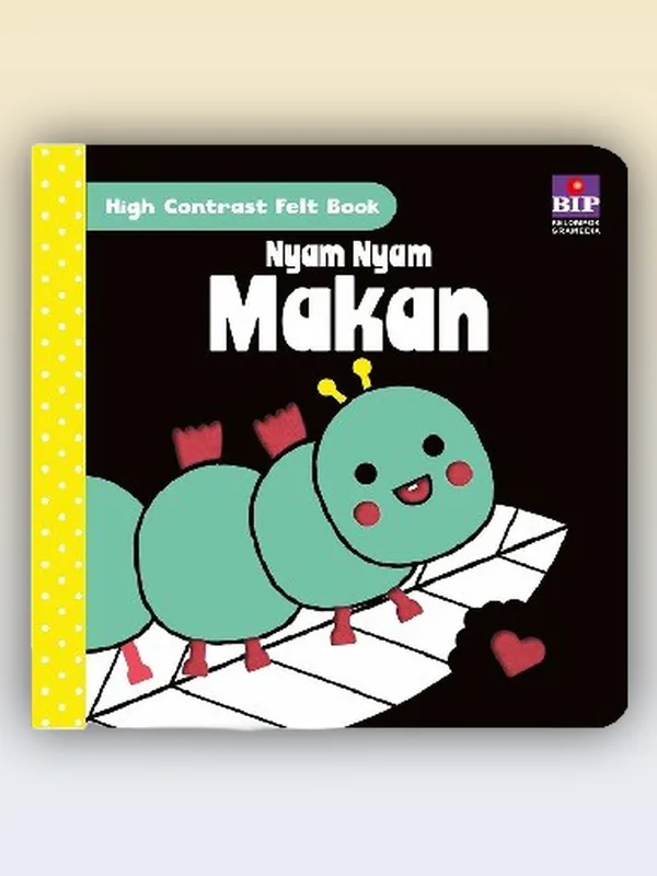 Sampul buku High Contrast Felt Book: Nyam Nyam Makan