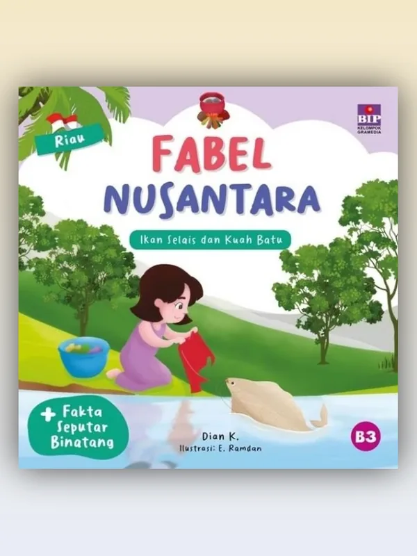 Sampul buku Seri Fabel Nusantara Riau: Ikan Selais dan Kuah Batu