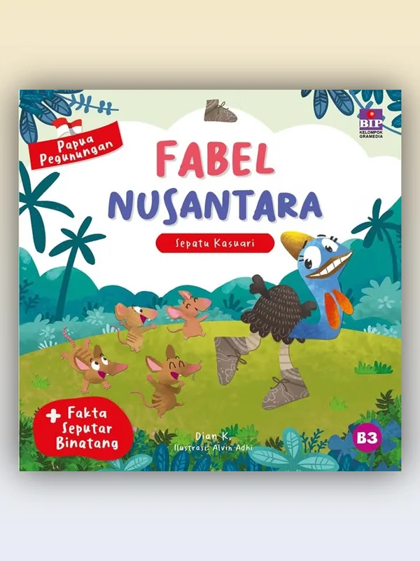 Sampul buku Seri Fabel Nusantara Papua Pegunungan: Sepatu Kasuari