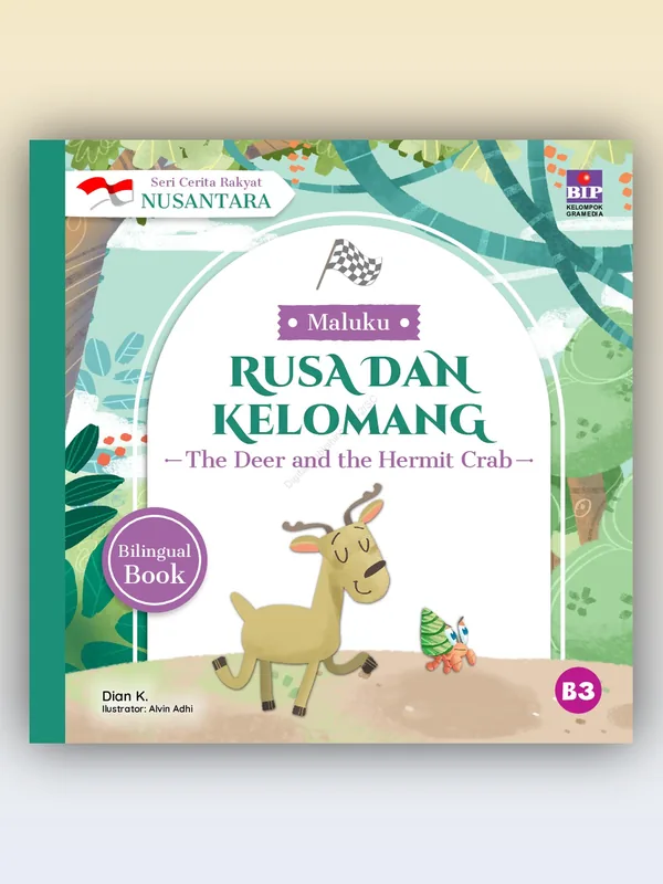 Sampul buku Seri Cerita Rakyat Nusantara Maluku: Rusa dan Kelomang
