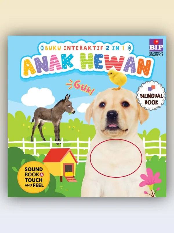 Sampul buku Buku Interaktif 2 in 1: Anak Hewan