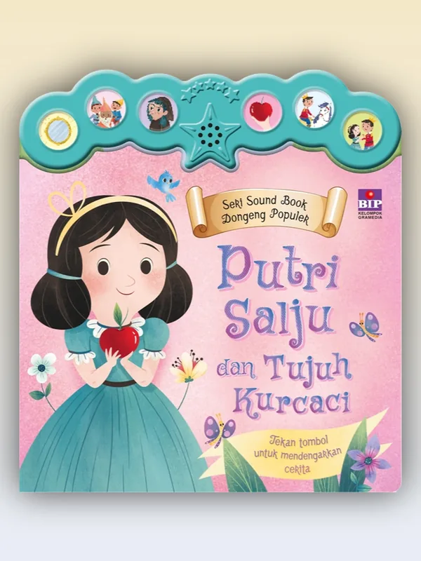 Sampul buku Seri Sound Book Dongeng Populer: Putri Salju dan Tujuh Kurcaci