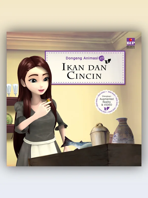 Sampul buku Seri Dongeng Animasi 3D: Ikan dan Cincin