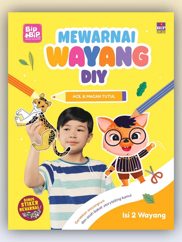 Sampul buku Aktivitas Wayang Bip Bip & Sahabat Nusantara: Acil dan Macan Tutul Jawa
