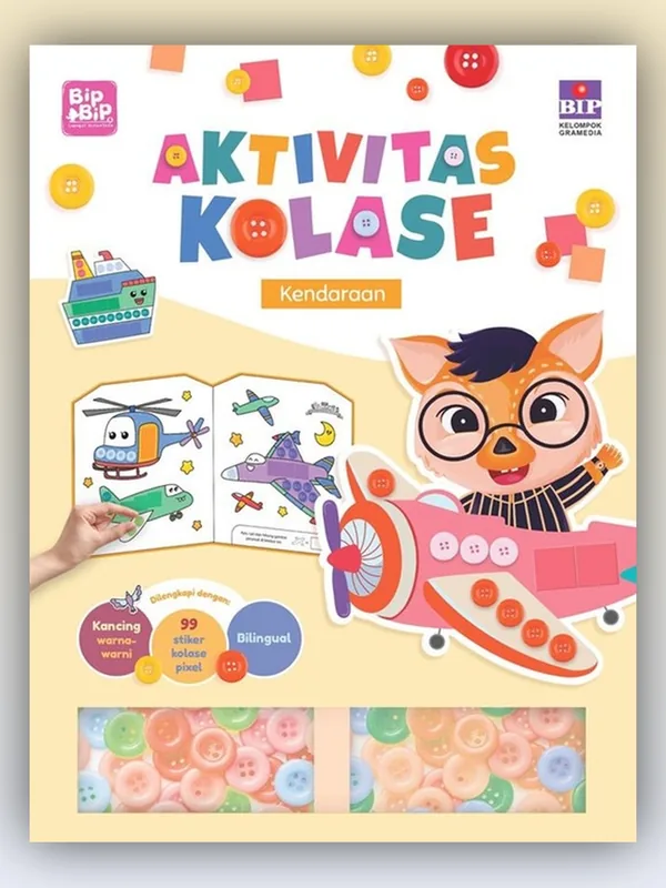 Sampul buku Aktivitas Kolase Bip Bip & Sahabat Nusantara: Kendaraan