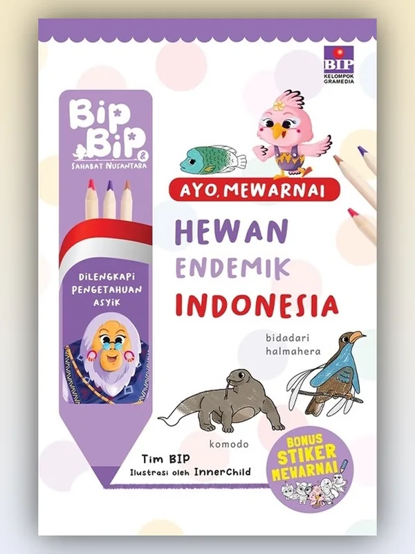 Sampul buku Ayo, Mewarnai: Ayo, Mewarnai Hewan Endemik Indonesia