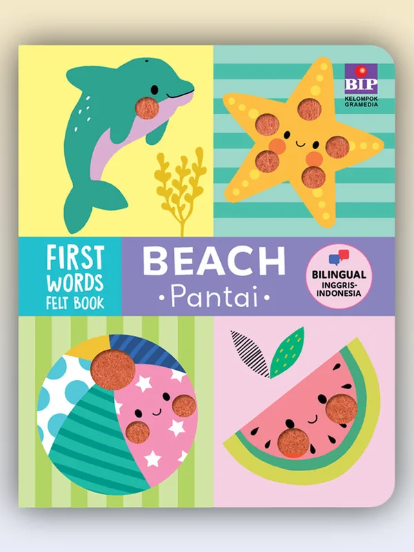 Sampul buku First Words Felt Book: Beach (Pantai)