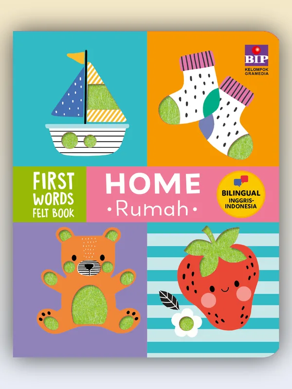 Sampul buku First Words Felt Book: Home (Rumah)