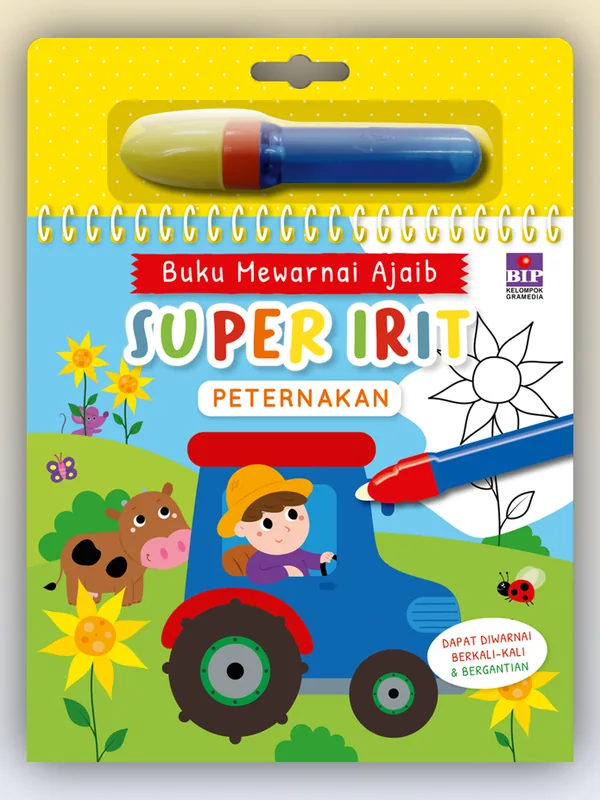 Sampul buku Buku Mewarnai Ajaib Super Irit: Peternakan