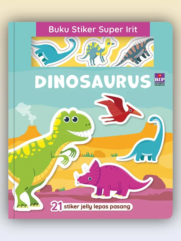 Sampul buku Buku Stiker Super Irit: Dinosaurus