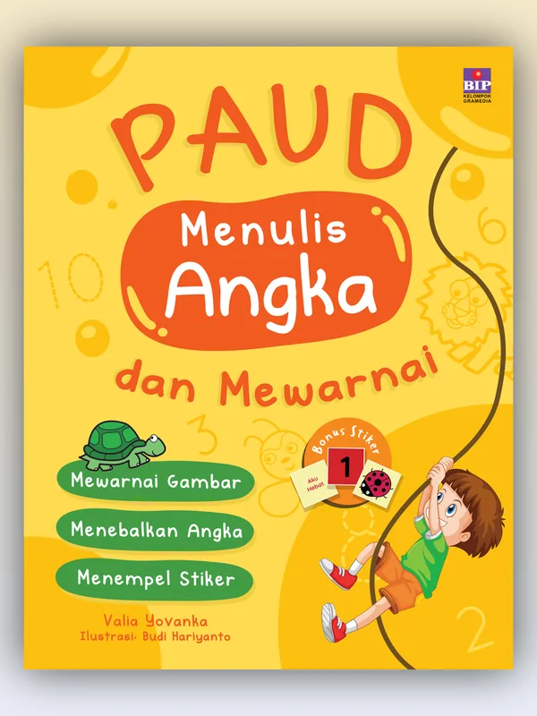 Sampul buku PAUD Menulis Angka dan Mewarnai (Edisi 2024)