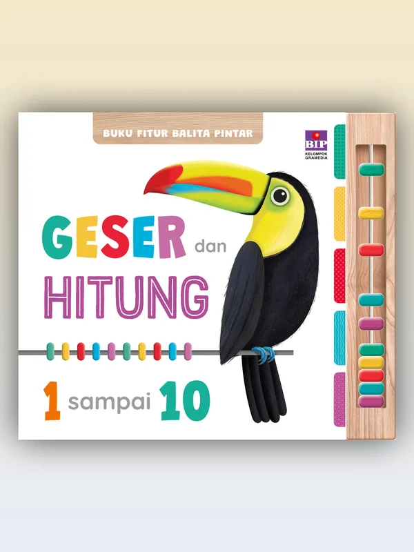 Sampul buku Buku Fitur Balita Pintar: Geser dan Hitung 1 Sampai 10