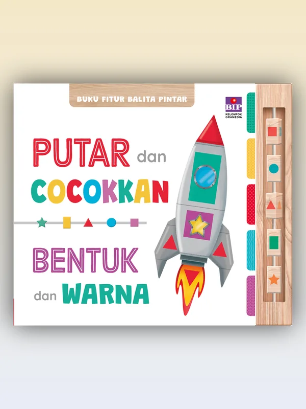 Sampul buku Buku Fitur Balita Pintar: Putar dan Cocokkan Bentuk dan Warna
