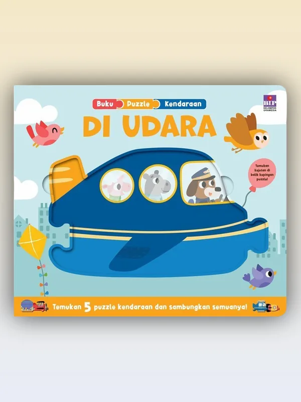 Sampul buku Buku Puzzle Kendaraan: Di Udara