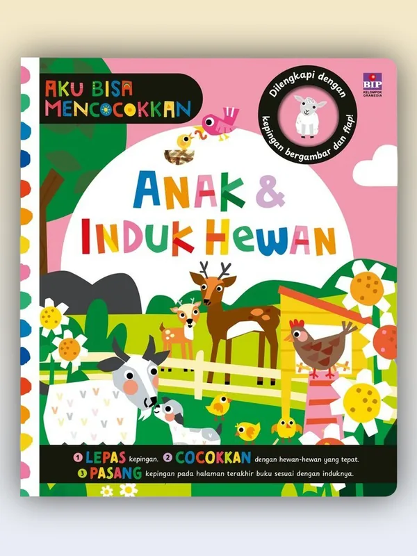 Sampul buku Aku Bisa Mencocokkan: Anak & Induk Hewan