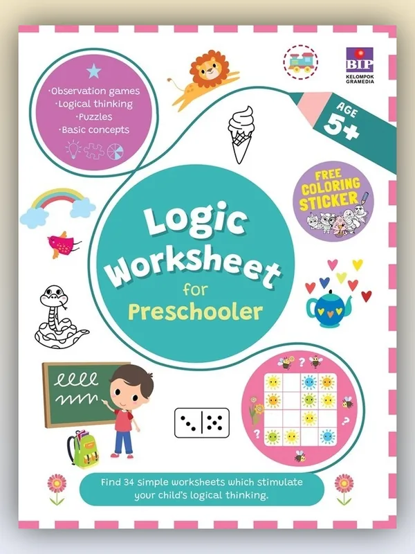 Sampul buku Logic Worksheet for Preschooler 5+