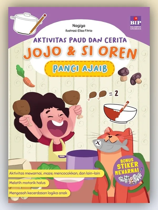 Sampul buku Aktivitas PAUD dan Cerita Jojo & Si Oren: Panci Ajaib