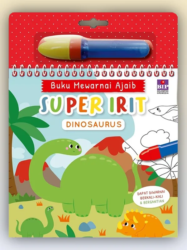 Sampul buku Buku Mewarnai Ajaib Super Irit: Dinosaurus