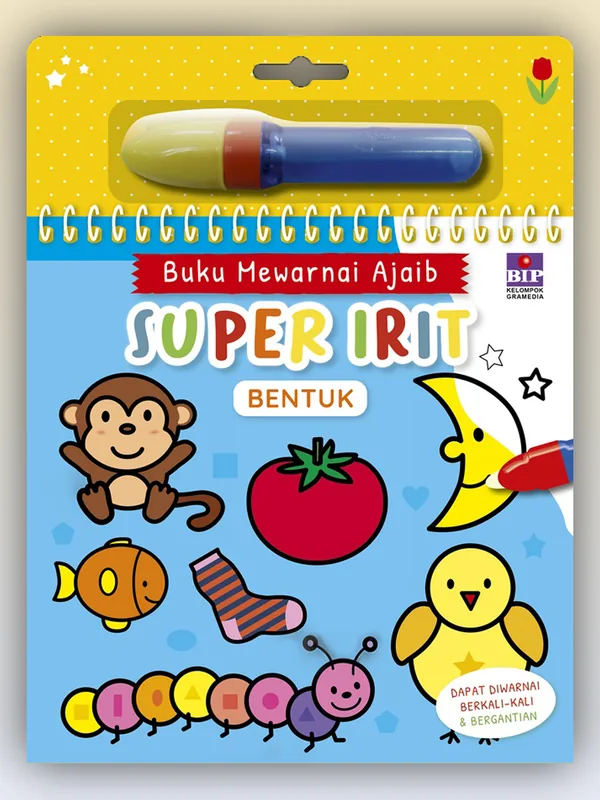 Sampul buku Buku Mewarnai Ajaib Super Irit: Bentuk