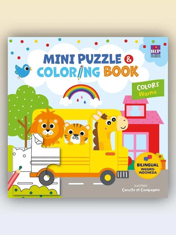Sampul buku Mini Puzzle & Coloring Book: Warna (Boardbook)