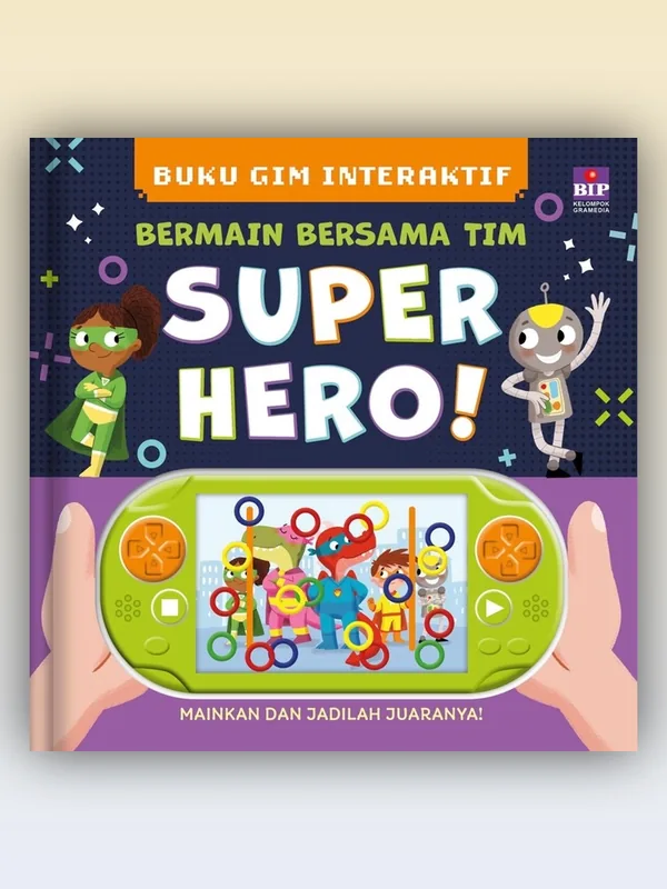 Sampul buku Buku Interaktif Gim: Bermain Bersama Tim Superhero!