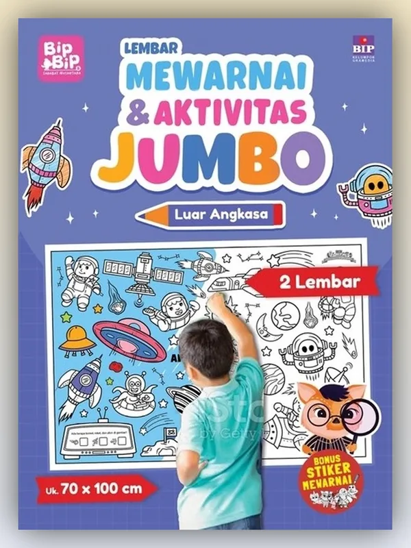 Sampul buku Lembar Mewarnai & Aktivitas Jumbo: Luar Angkasa