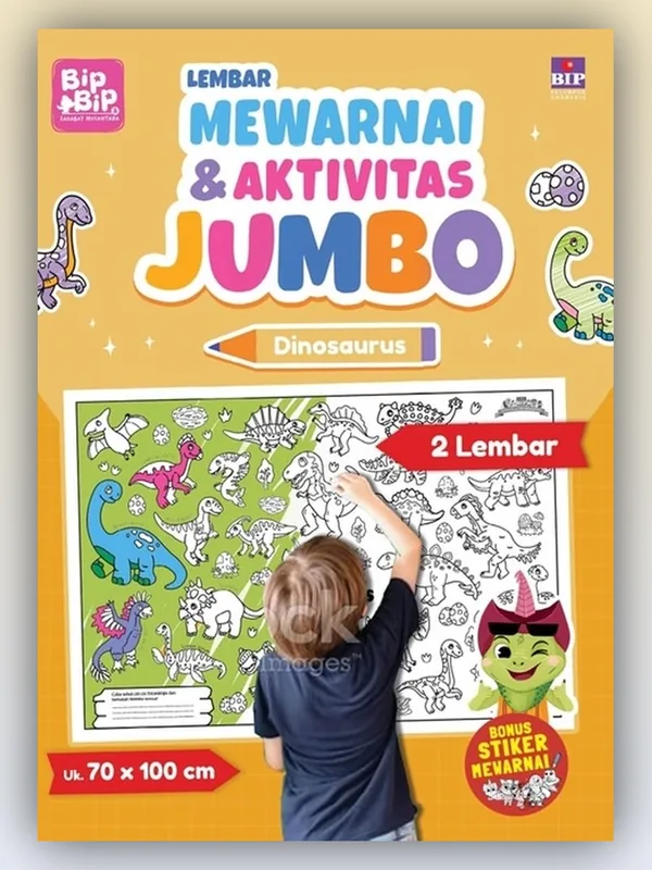 Sampul buku Lembar Mewarnai & Aktivitas Jumbo: Dinosaurus